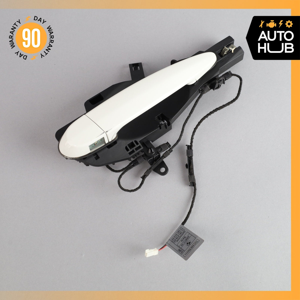 13-15 BMW E84 X1 Rear Right Exterior Door Handle w/ Bracket White OEM - photo 3