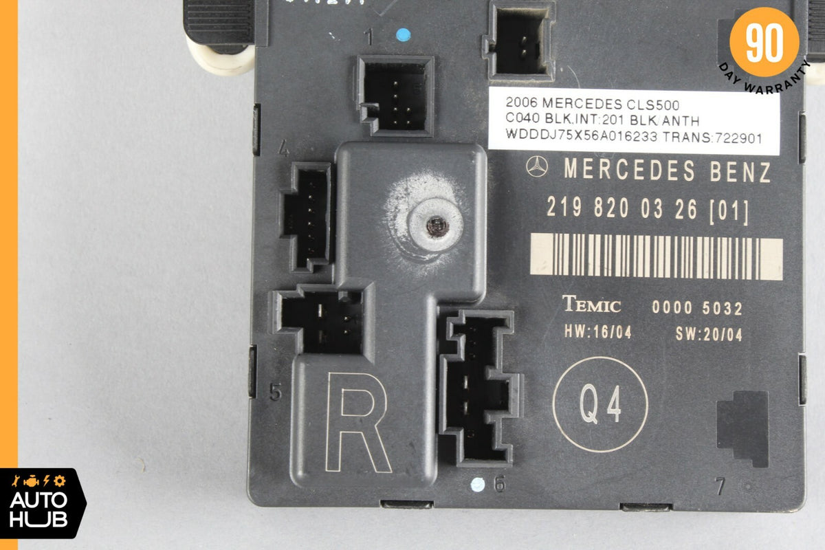 06-11 Mercedes W219 CLS550 CLS500 Rear Right Door Control Module 2198200326 OEM - photo 5