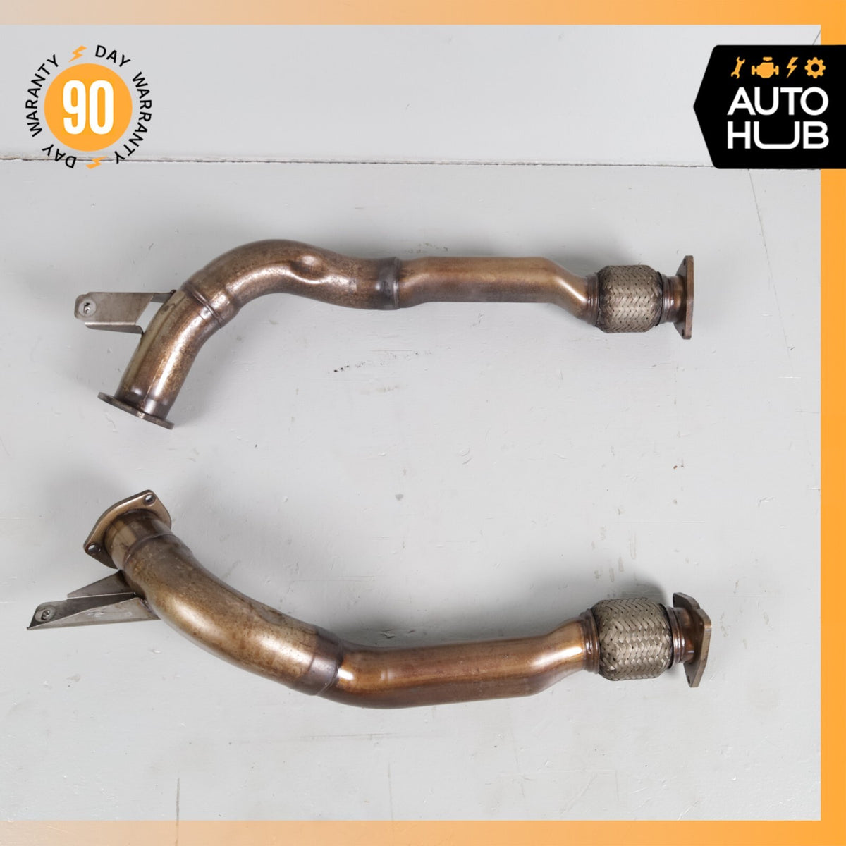 Bentley Continental Flying Spur 6.0L Exhaust Downpipe Left & Right Side Set 58k - photo 8