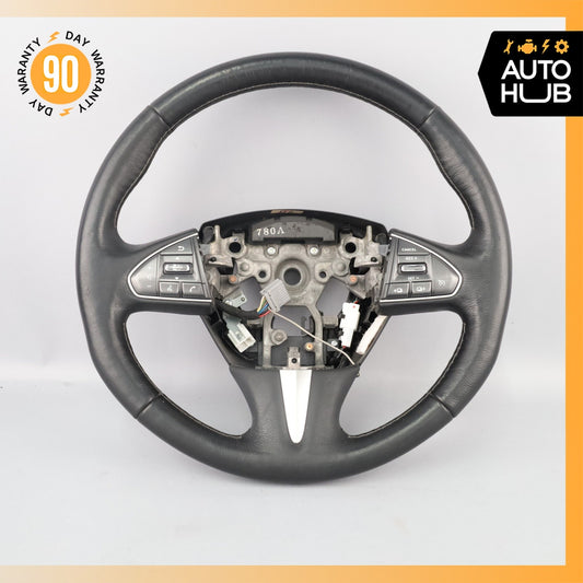 15-18 Infiniti Q50 Steering Wheel Black 484304GE5A OEM 85k - photo 1
