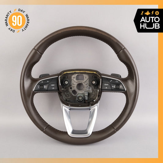 17-19 Audi 4M Q7 Driver Steering Wheel w/ Paddle Shifters OEM 87k - photo 1