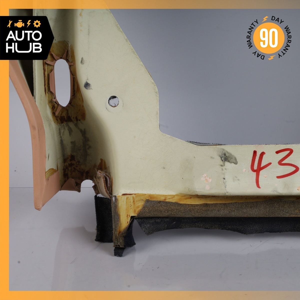 00-02 Bentley Arnage Front Right Lower Bottom Seat Trim Cover Brown OEM 50k - photo 4