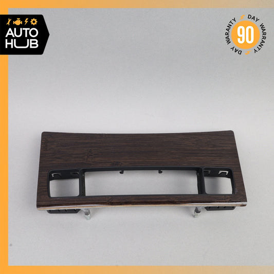 04-10 BMW E60 550i 528i 535i Dashboard Switch Cover Panel Trim Wood OEM - photo 1