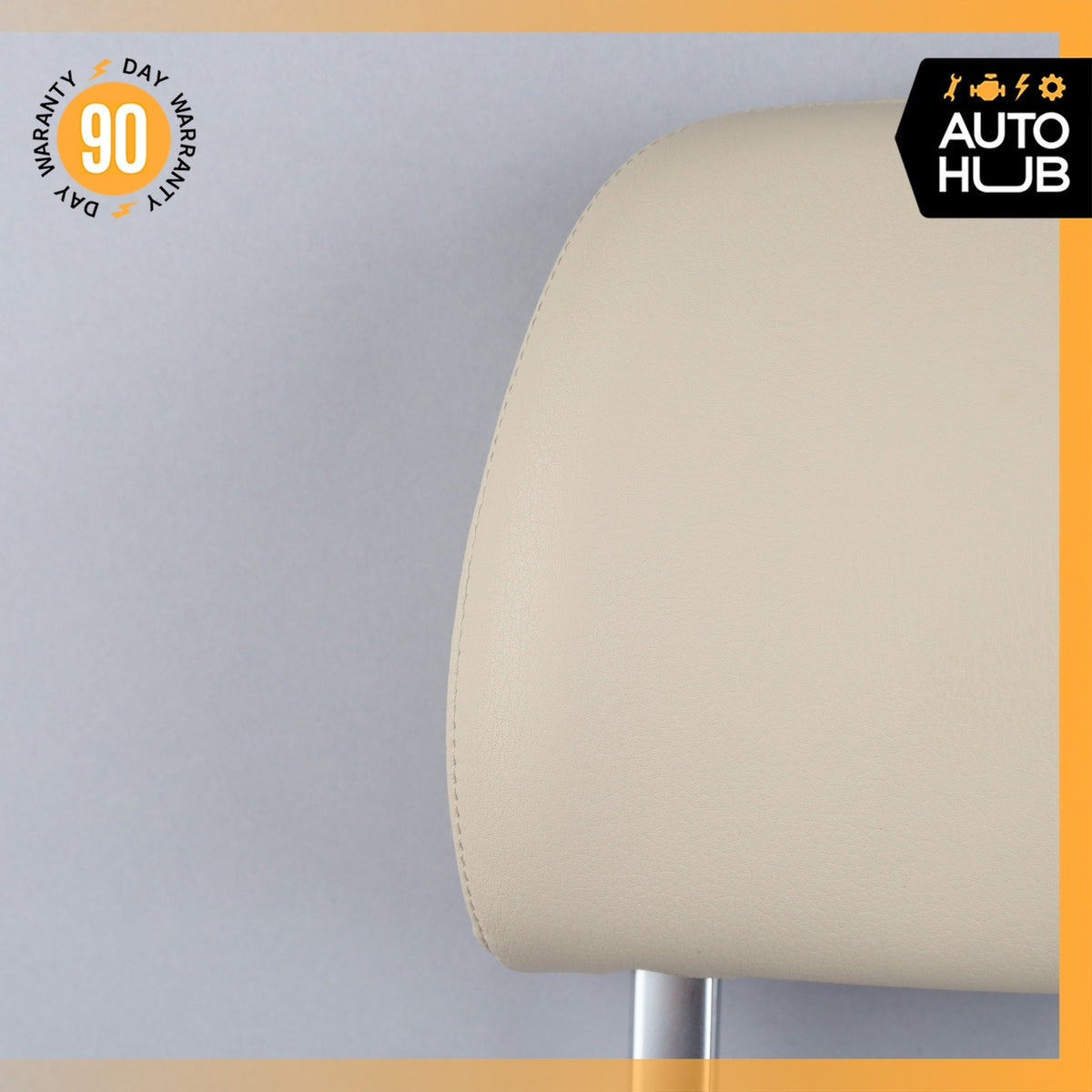 Audi 4M Q7 Front Right Side Seat Cushion Headrest Head Rest Beige OEM 87k - photo 3