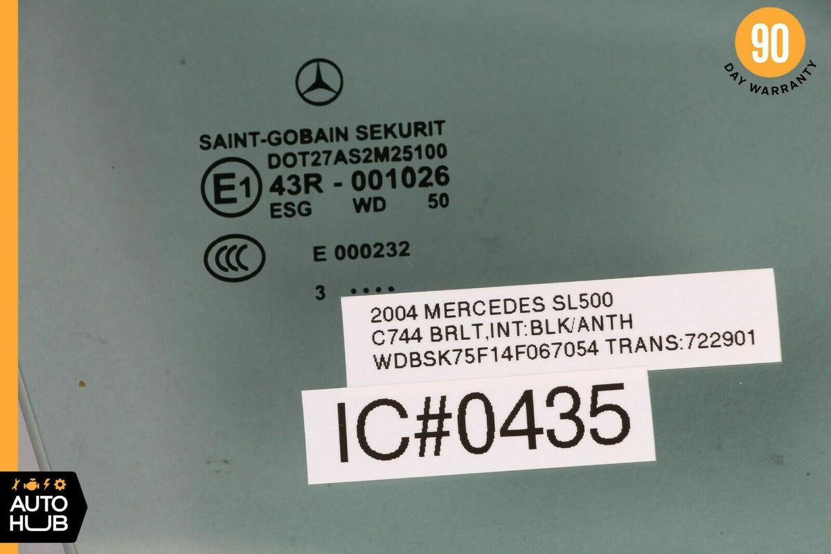 03-12 Mercedes R230 SL500 SL550 Front Right Passenger Side Door Window Glass OEM - photo 12