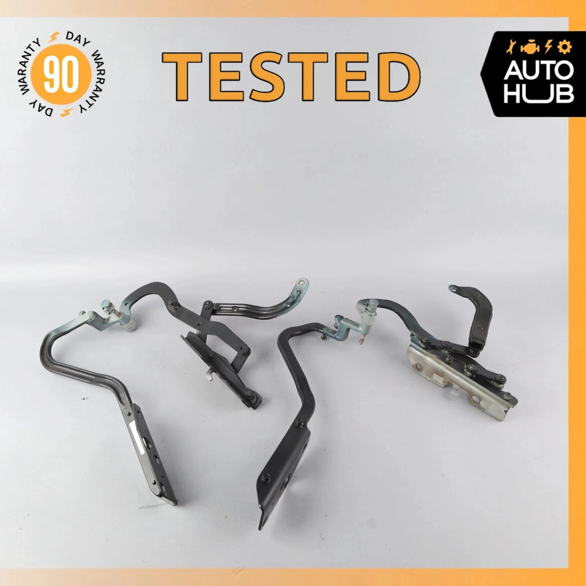 Mercedes W124 E320 Rear Trunk Lid Hinge Hinges Bracket Left and Right Set OEM - photo 1