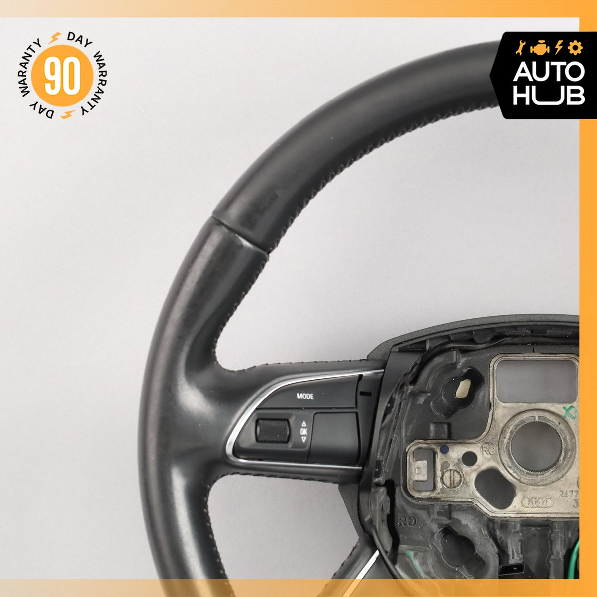 Audi 8R Q5 4-Spoke Steering Wheel w/ Switch Black 8R0419091BD OEM - photo 2