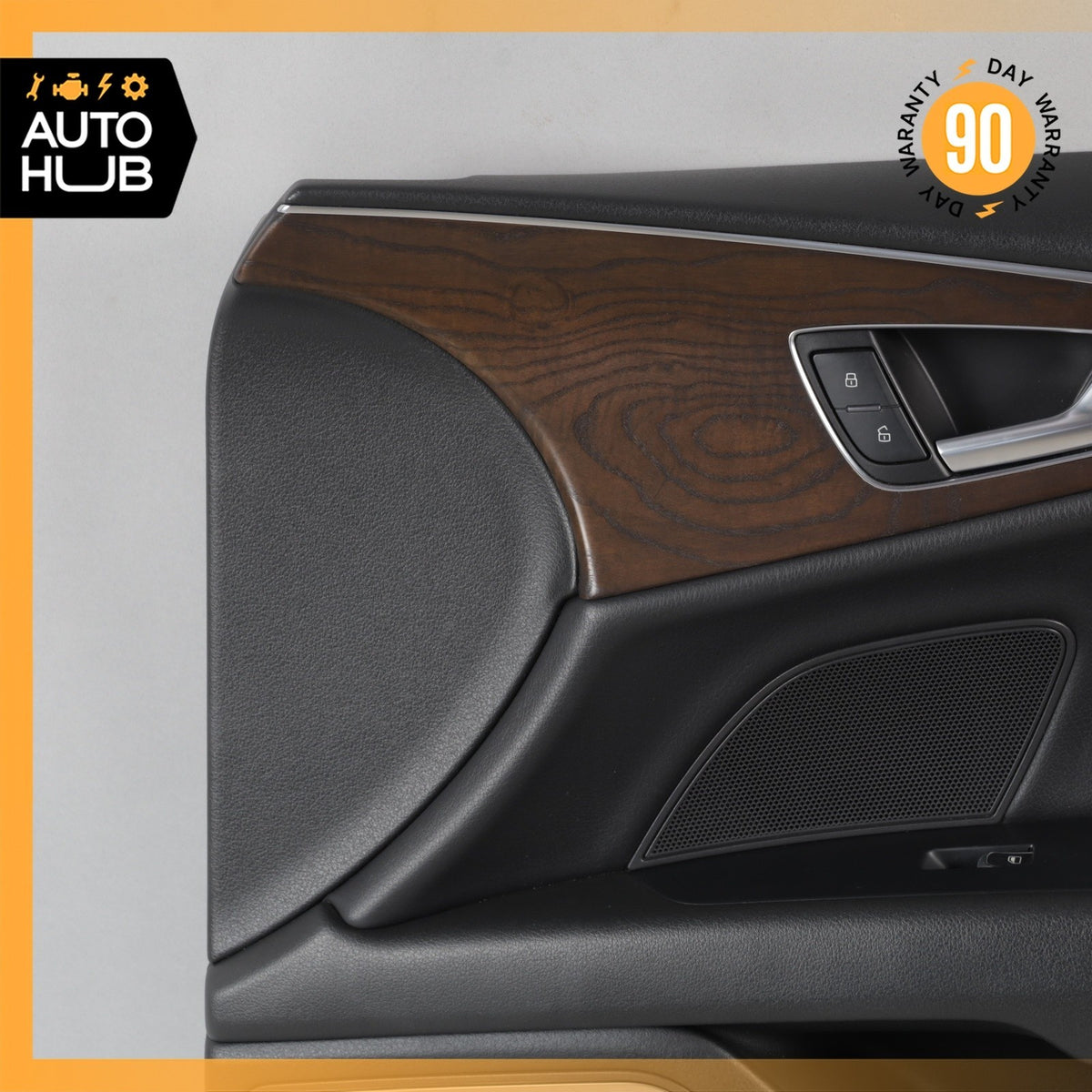 12-18 Audi 4G8 A7 S7 Front Right Passenger Door Panel Cover Trim Black Wood OEM - photo 4