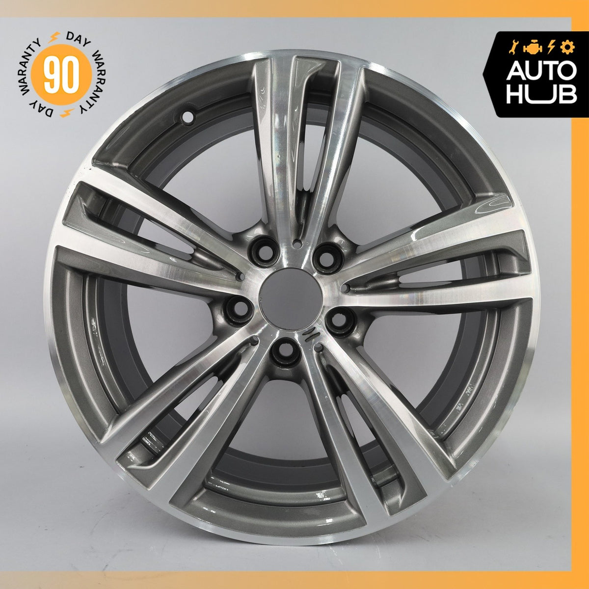 BMW F30 335i 340i 430i 8 x 19 19" Style 442 Front Wheel Rim Polished Gray OEM - photo 2
