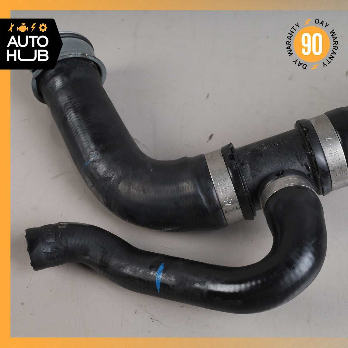 06-09 Mercedes W211 E350 Lower Radiator Cooling Hose Pipe 2115018182 OEM - photo 6