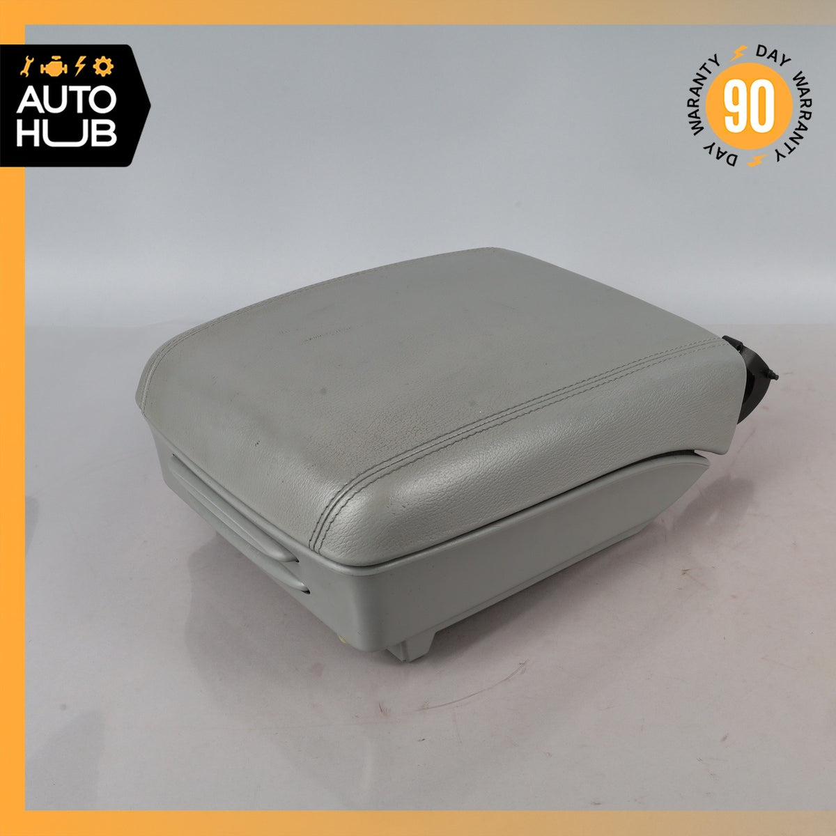 03-10 Porsche Cayenne 955 Front Center Console Armrest Arm Rest Leather Gray OEM - photo 2