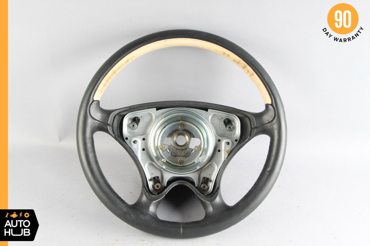 01-04 Mercedes R170 SLK230 SLK320 Driver Steering Wheel Black Beige Two Tone OEM - photo 1