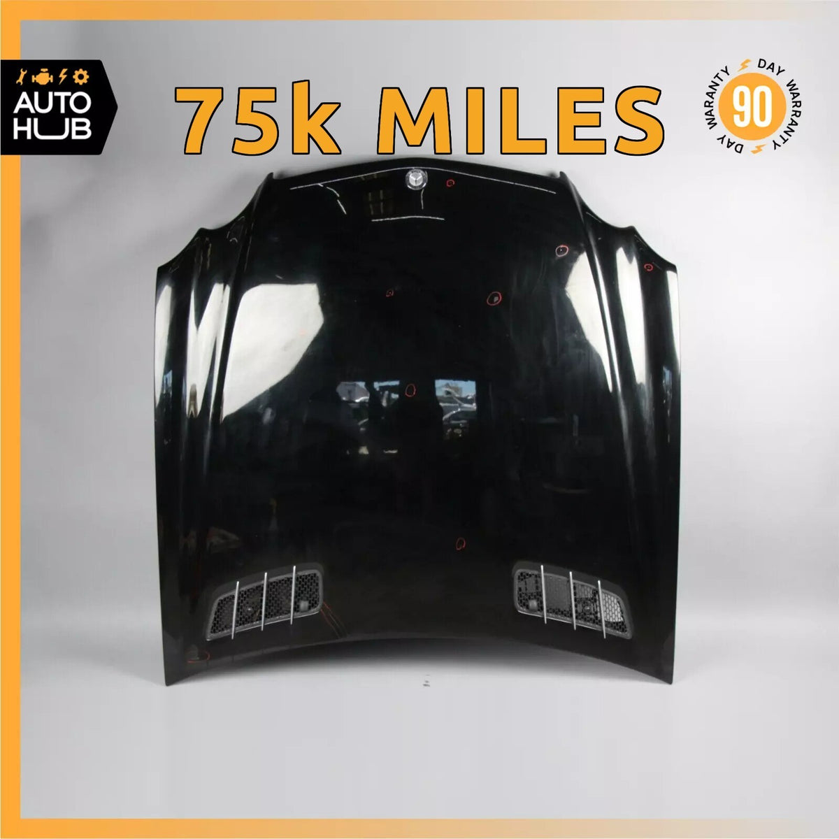 03-08 Mercedes R230 SL55 AMG SL500 SL550 Hood Cover Panel Assembly Black OEM 75k - photo 1