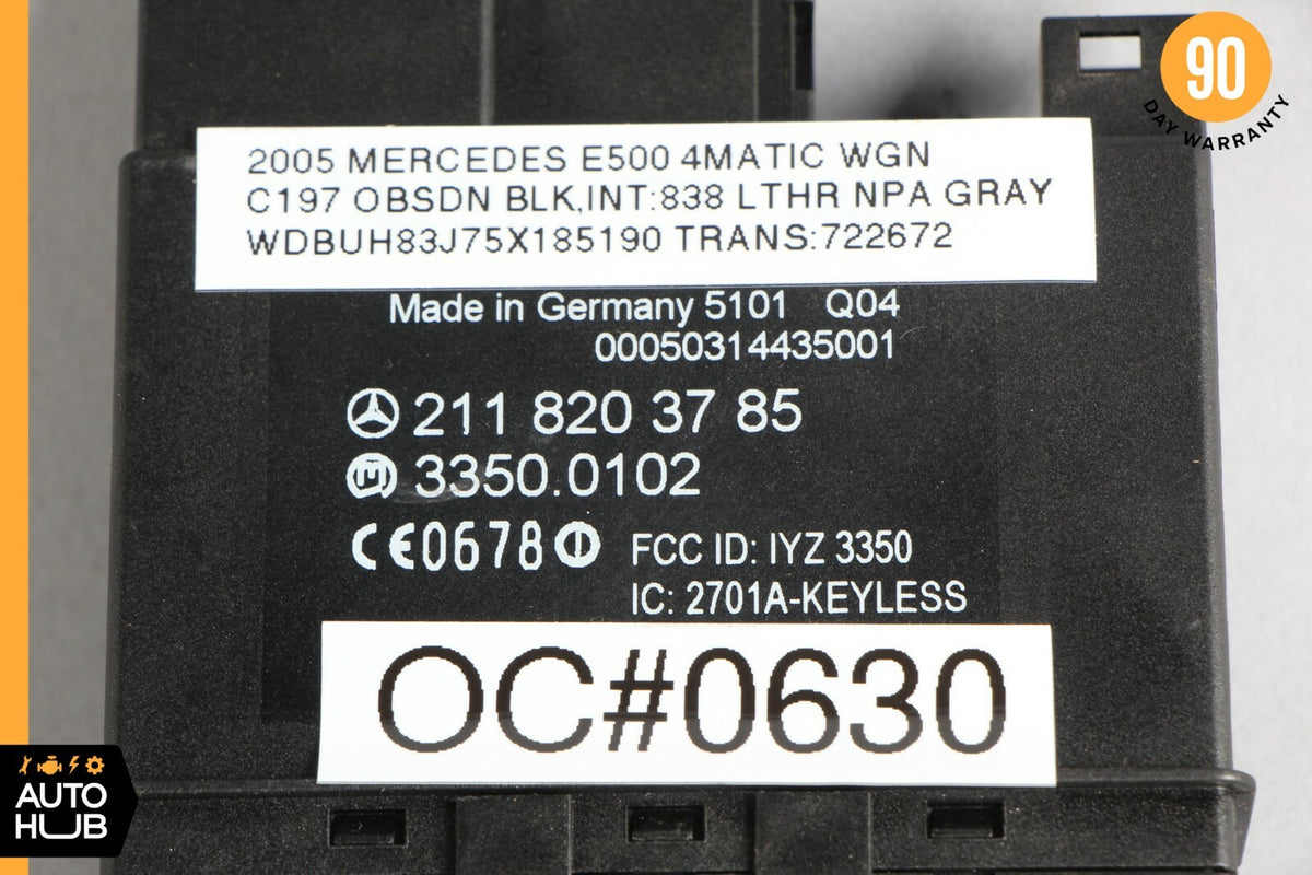 03-11 Mercedes W211 E500 CLS500 Rear Door Keyless Go Control Module OEM - photo 12