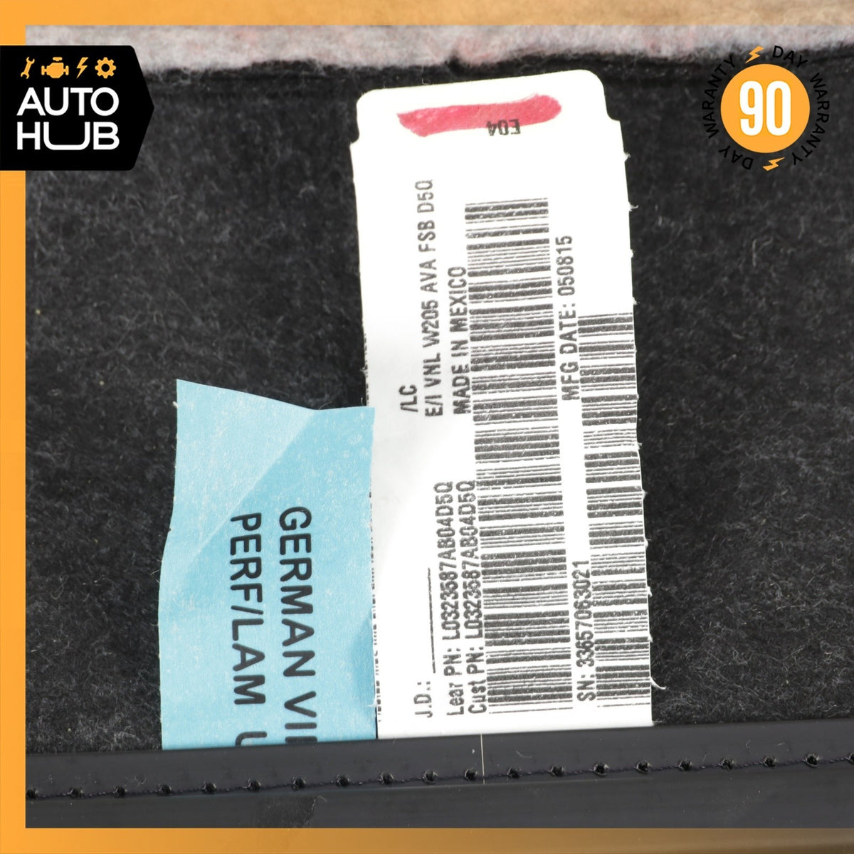Mercedes W205 C300 C350e Top Upper Seat Cushion Front Right or Left Side OEM - photo 15