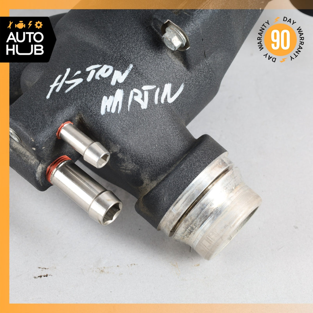 10-19 Aston Martin DB9 Vanquish 6.0L V12 Water Thermostat Housing CD338A586A OEM - photo 2