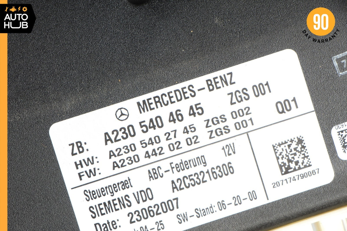 07-08 Mercedes R230 SL550 SL55 ABC Suspension Active Body Control Module OEM - photo 9
