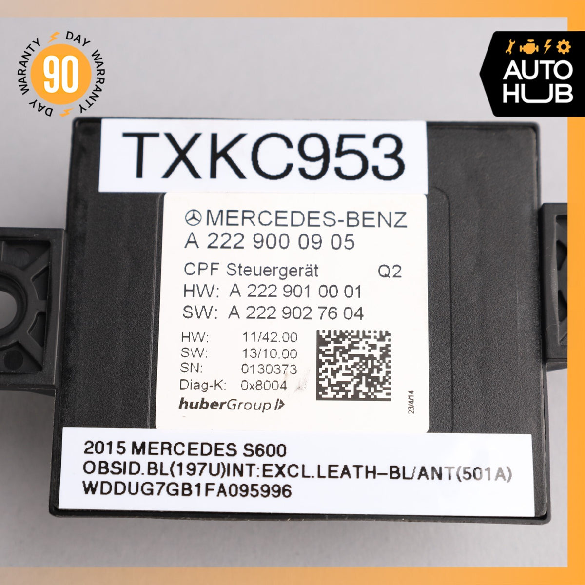 14-20 Mercedes W222 S600 GLC300 Rear View Camera Control Module 2229000905 OEM - photo 9