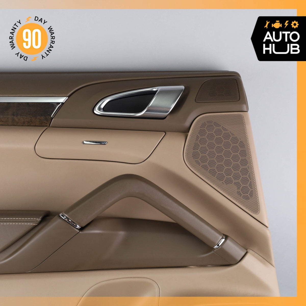 11-18 Porsche Cayenne 958 Turbo Rear Left Side Interior Door Panel Leather OEM - photo 3