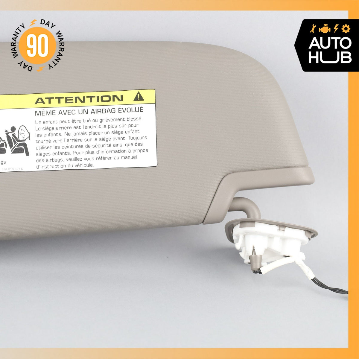 10-16 Porsche Panamera 970 Right Passenger Side Sun Visor Sunvisor Gray OEM - photo 6