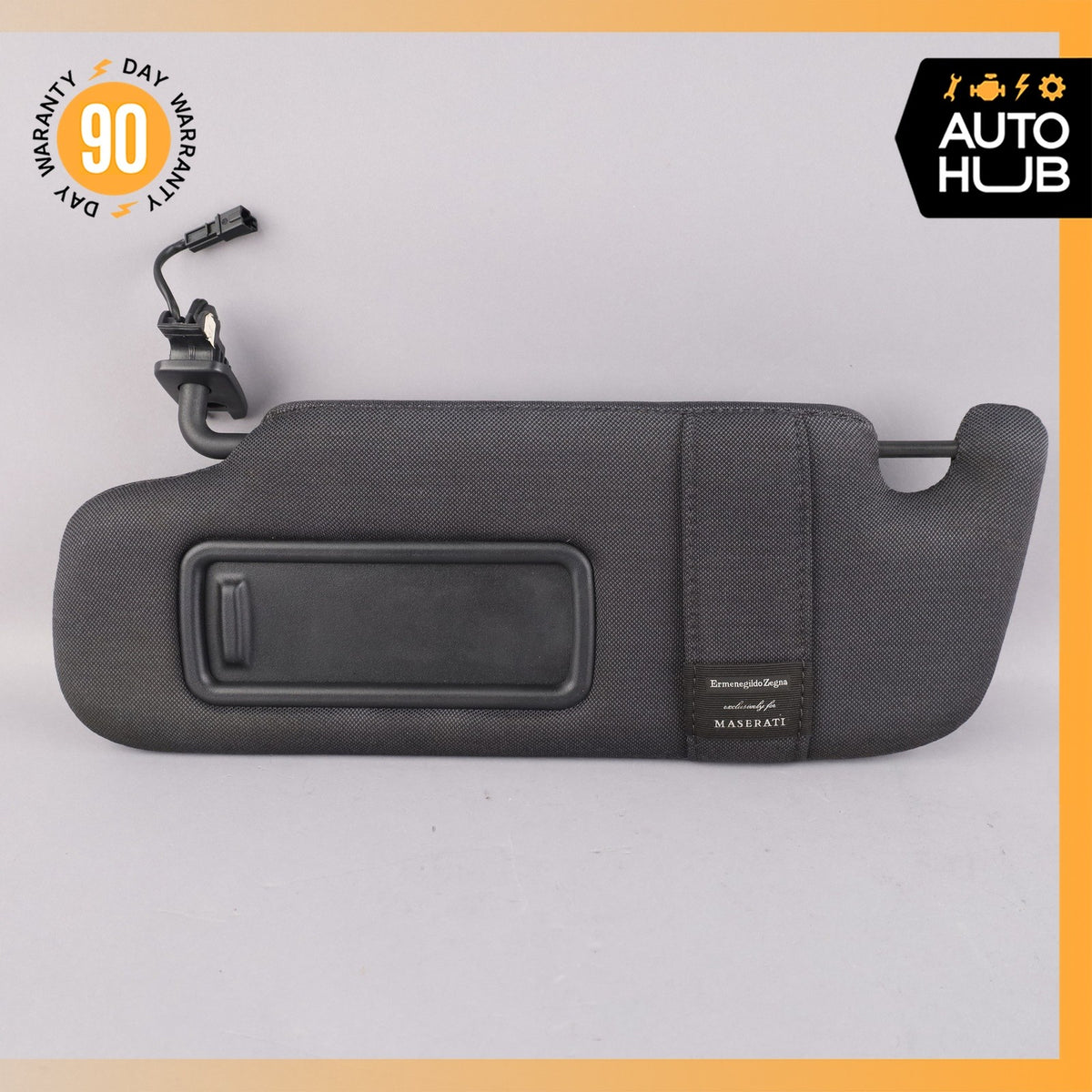 17-24 Maserati Levante M161 Left Driver Side Sunvisor Sun Visor Black OEM 89k - photo 7
