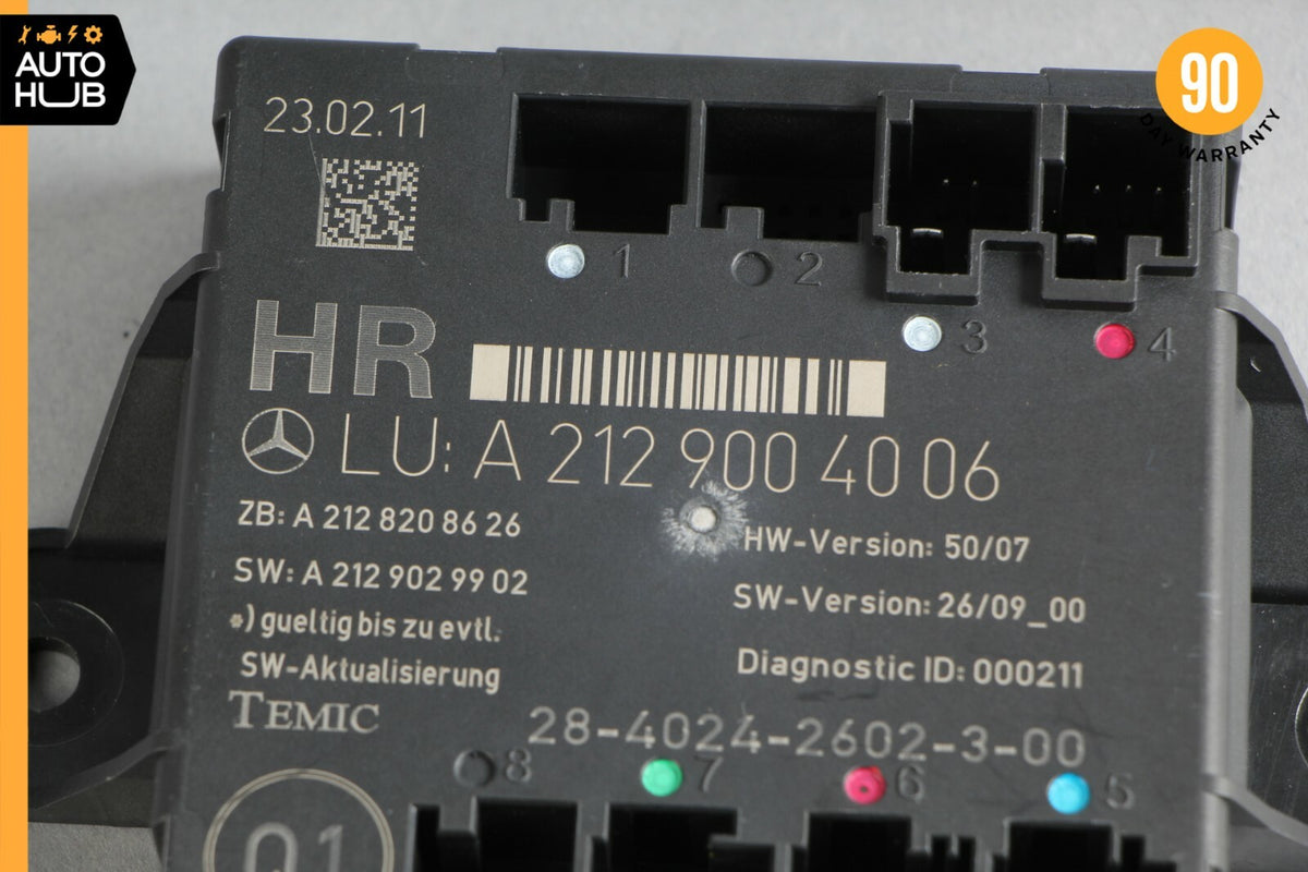 08-18 Mercedes W212 E350 C300 E550 Rear Right Side Door Control Module OEM 30k - photo 9