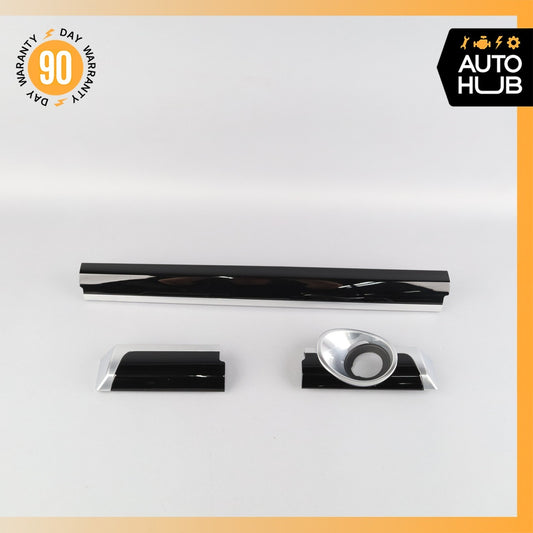 11-18 Porsche Cayenne 958 Dashboard Cover Panel Trim Molding Set Piano Wood OEM - photo 1