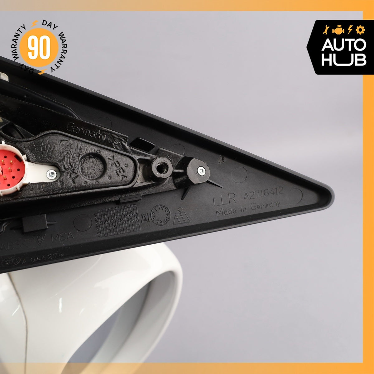Porsche Boxster 987 911 Right Side Exterior Door Rear View Mirror White OEM 45k - photo 16