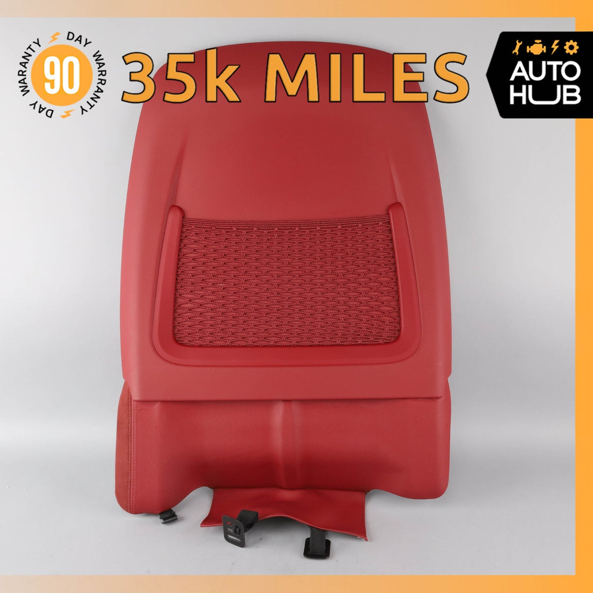 17-24 Maserati Levante M161 Sport Back Panel Seat Cover Front Left Side Red OEM - photo 1