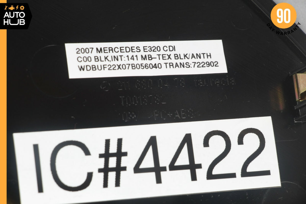 07-09 Mercedes W211 E320 E350 E550 Right Dashboard Trim Cover Panel Black OEM - photo 7
