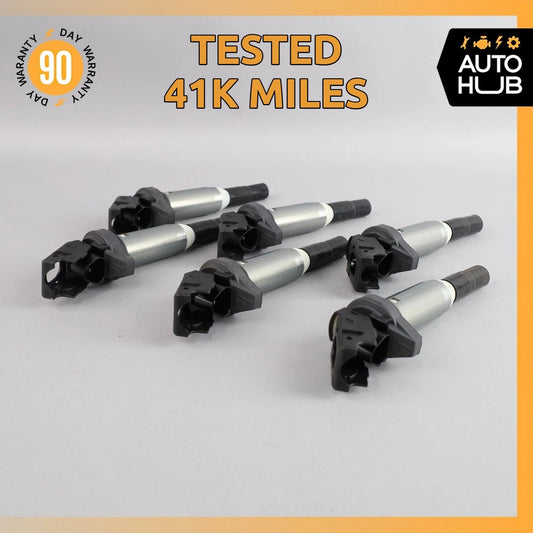BMW F15 X5 X6 M235i Engine Motor Ignition Coil Set of 6 12138616153 OEM 41k - photo 1