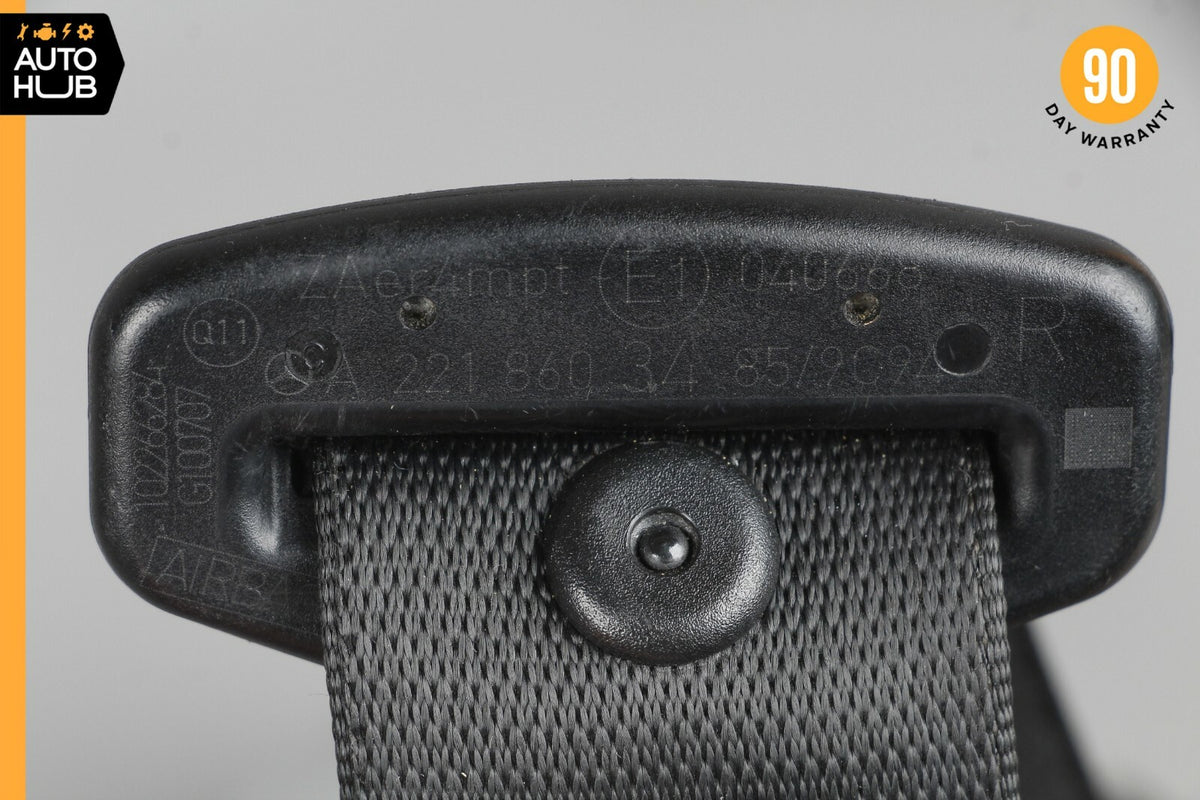 07-09 Mercedes W221 S550 S63 AMG Front Right Passenger Side Seat Belt Black OEM - photo 11