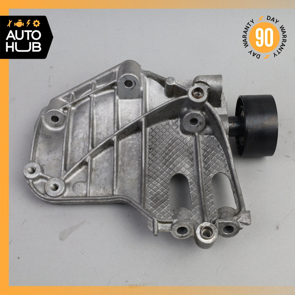 BMW F15 X5 A/C Compressor Support Bracket w/ Pulley 64557585167 OEM - photo 8