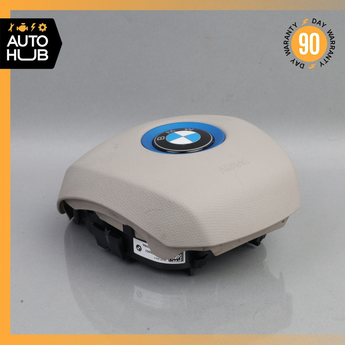 BMW i3 I01 Hybrid Steering Wheel Airbag Air Bag 33687036601 OEM 58k - photo 9