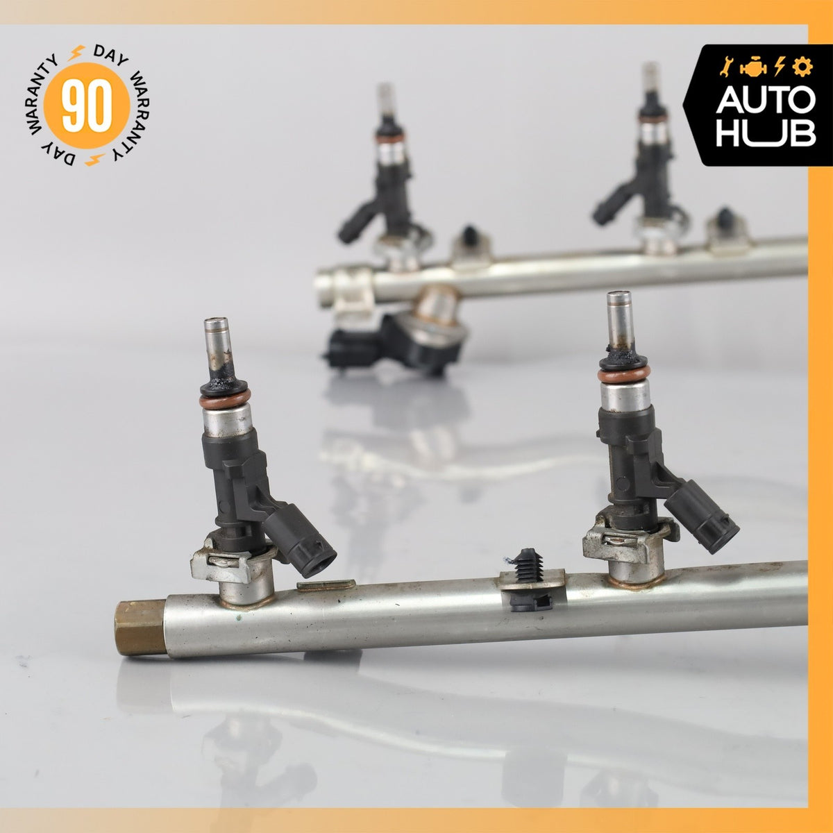 Mercedes W211 E63 SL63 CL63 AMG Engine Fuel Injector Rail w/ Injectors OEM - photo 13