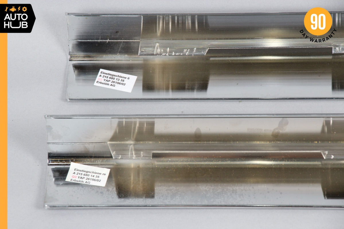 03-06 Mercedes W215 CL500 CL55 AMG Door Step Sill Cover Right & Left Set OEM - photo 7