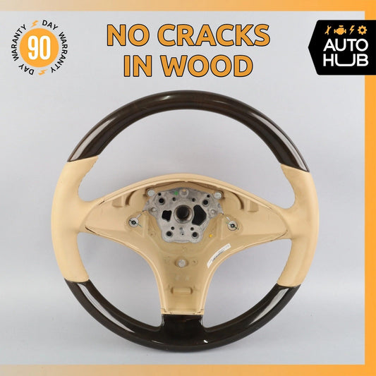 09-11 Mercedes W219 CLS550 Steering Wheel Beige Wood 2304603118 OEM - photo 1