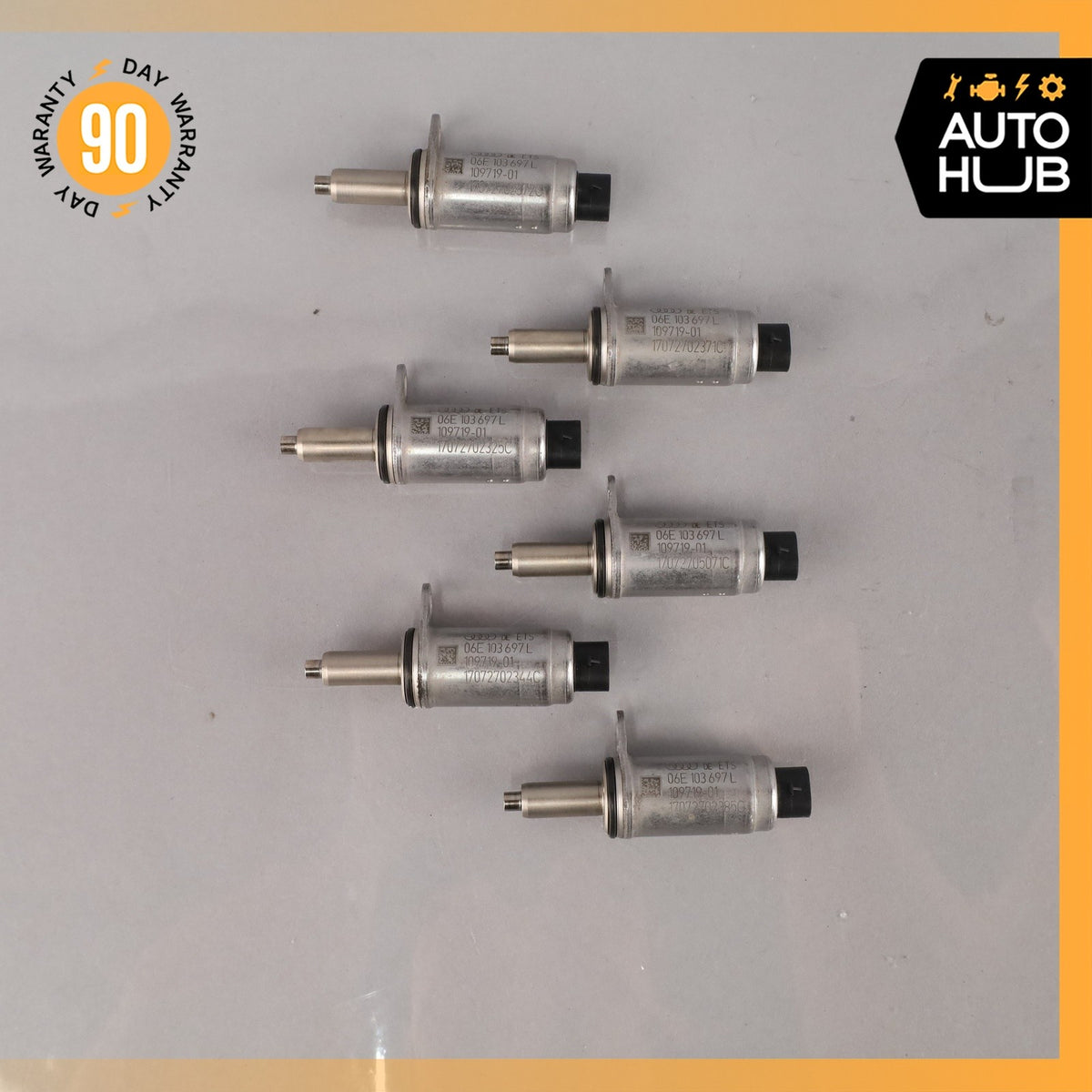 17-19 Audi 4M Q7 Engine Motor Camshaft Adjust Solenoid Set of 6 OEM 87k - photo 7