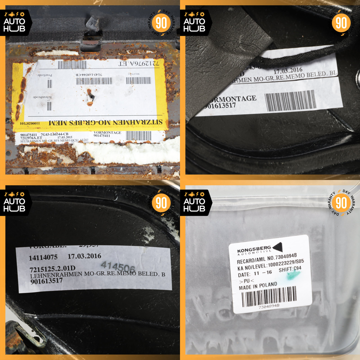 13-16 Aston Martin DB9 Right Passenger Side Seat Frame Track Rail Motors OEM - photo 12
