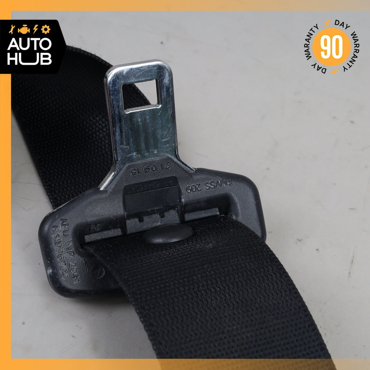 14-17 Mercedes W222 S550e S600 Seat Belt Front Left Driver Side Black OEM - photo 7