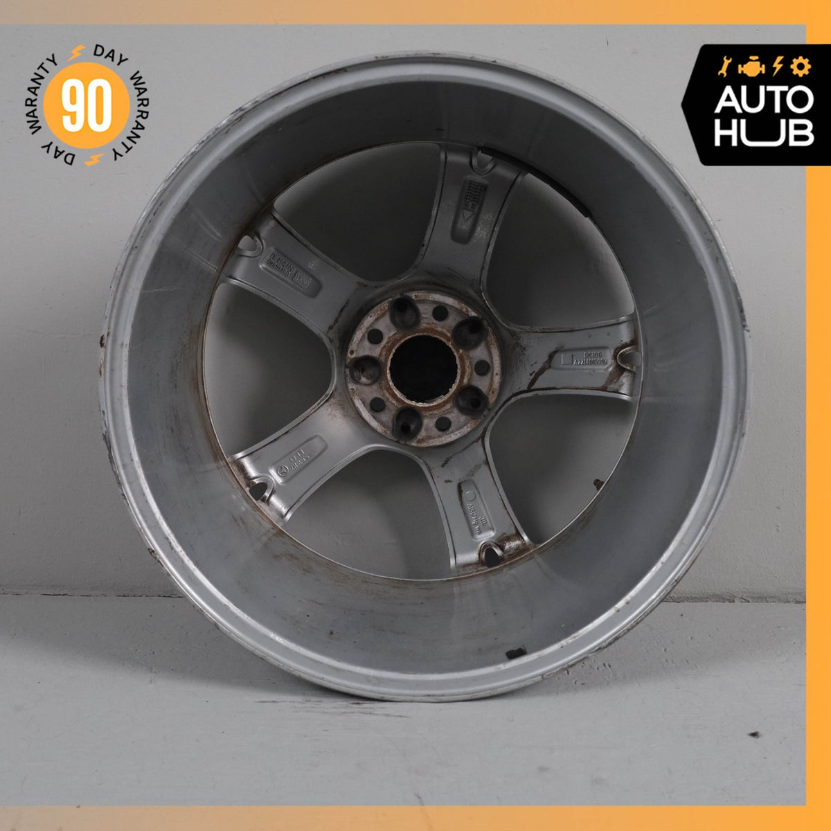 Mercedes W221 S550 CL550 S400 9.5 x 19 19" Rear Wheel Rim Silver 2214015902 OEM - photo 7