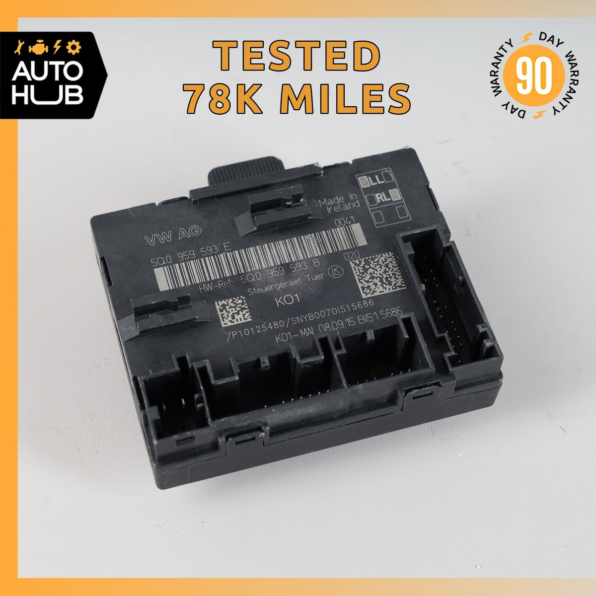 16-18 Audi 8V A3 E-Tron Front Left Side Door Control Module OEM 78k - photo 1