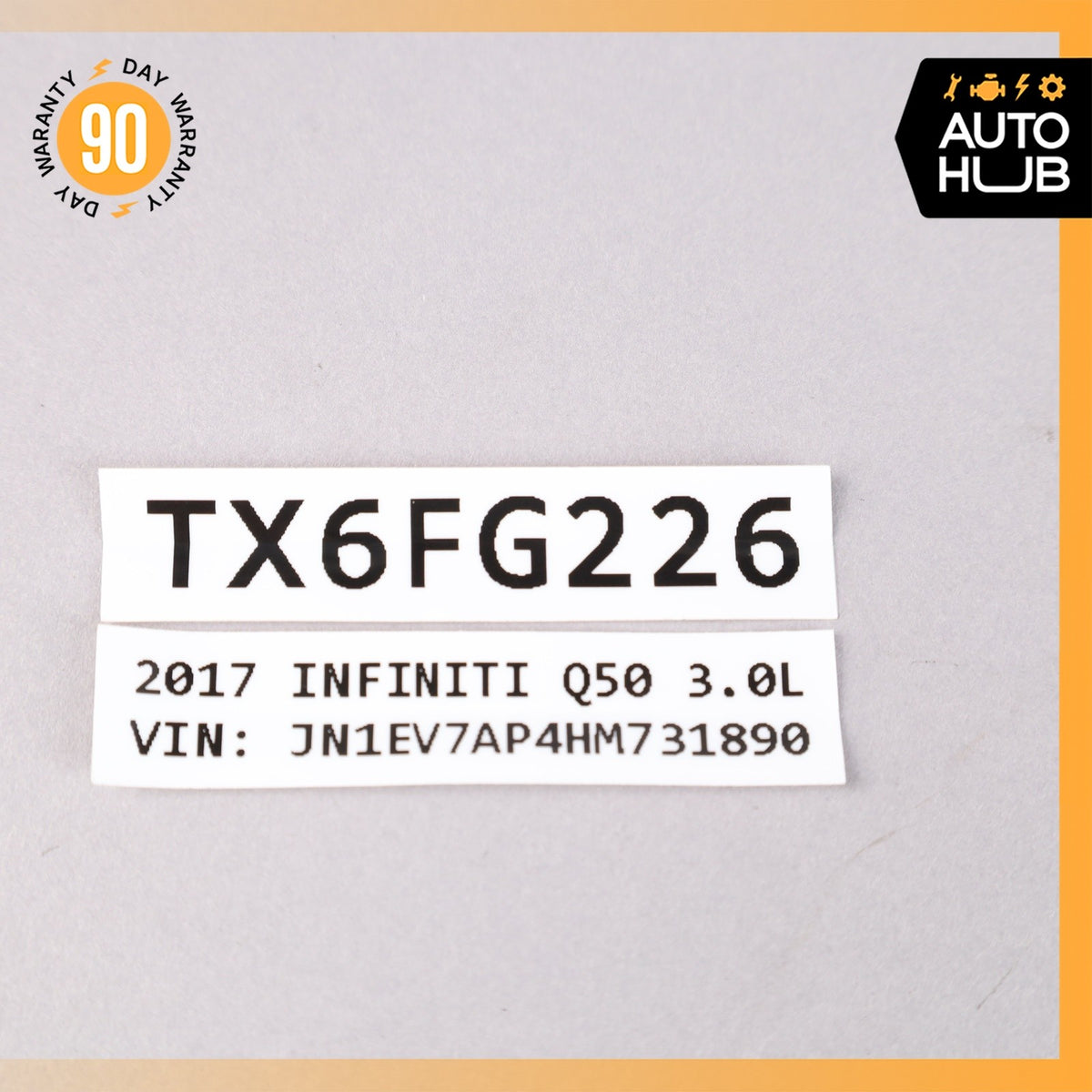 14-18 Infiniti Q50 Front Bumper License Plate Holder OEM 54k - photo 8