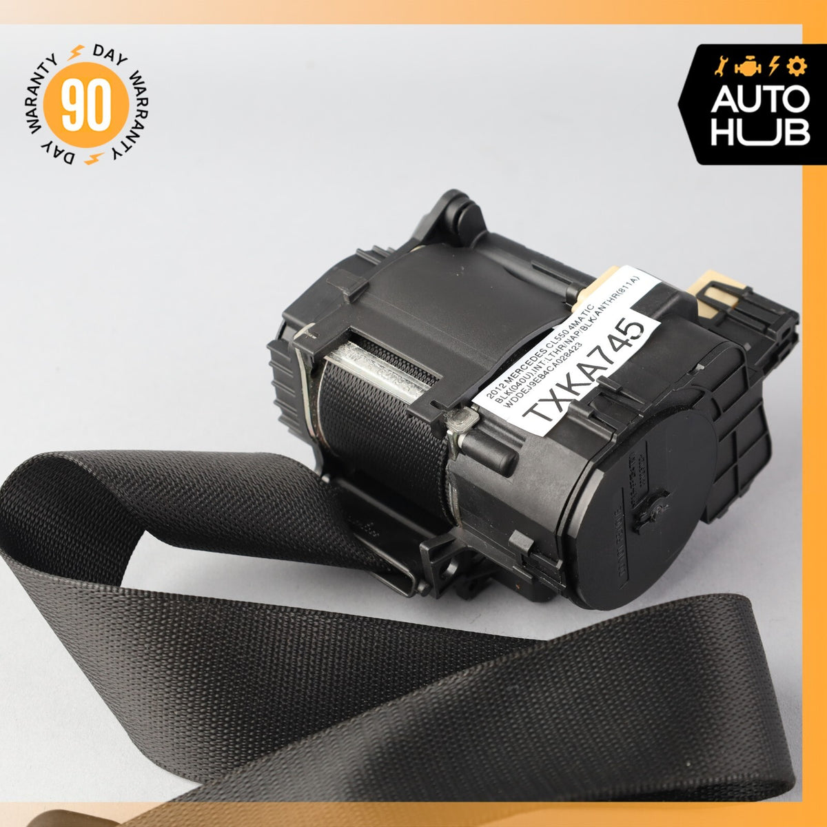 11-14 Mercedes W216 CL550 CL63 AMG Front Left Driver Side Seat Belt Black OEM - photo 4