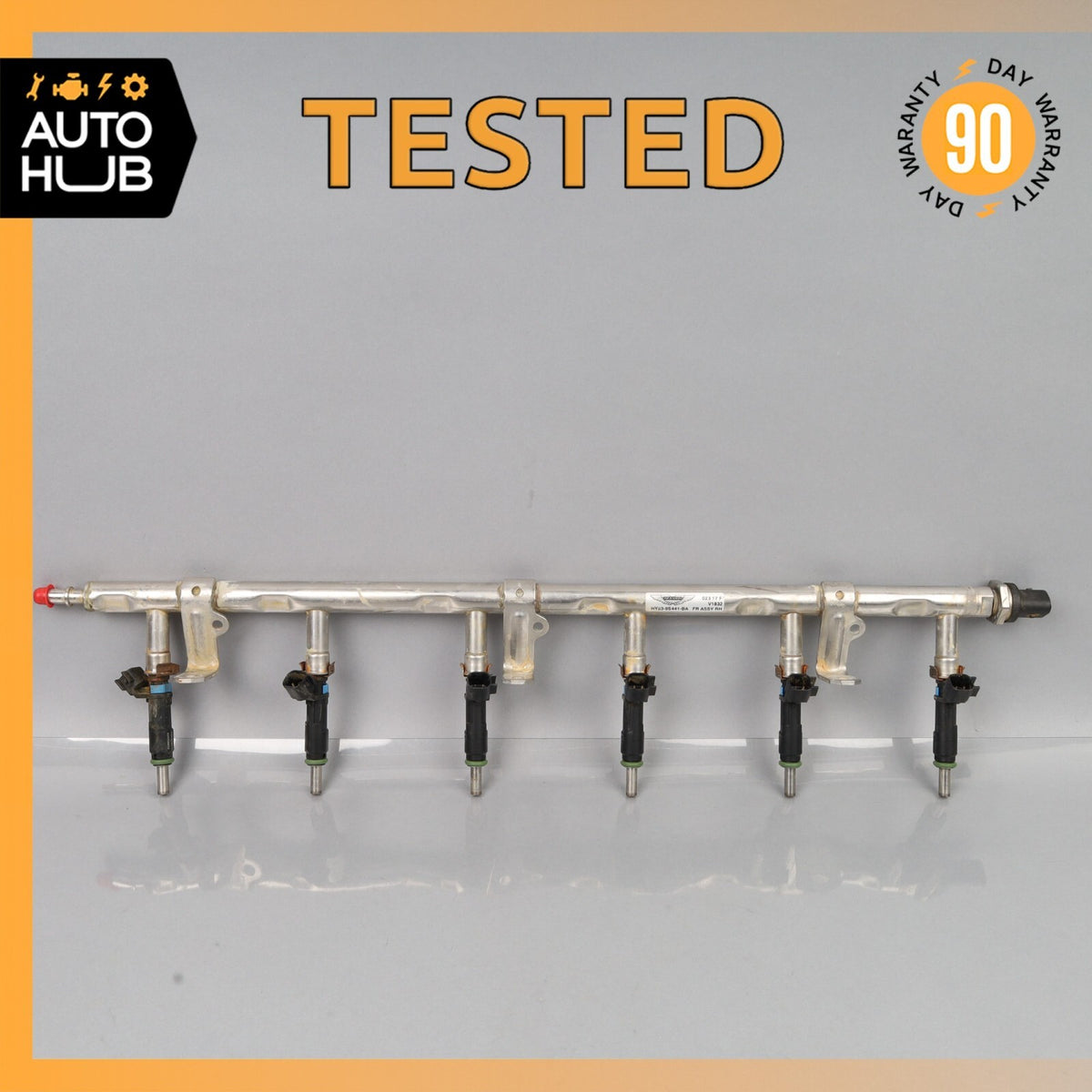 Aston Martin DBS DB11 5.2L V12 Right Fuel Injection Rail Line w/ Injectors OEM - photo 1