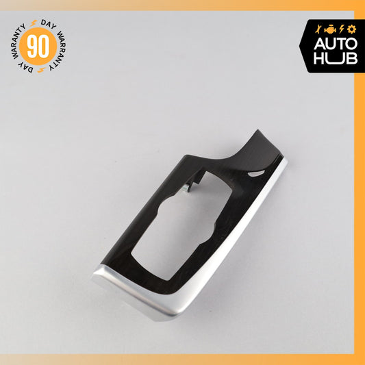 11-16 BMW F10 528i 535i 550i Left Dashboard Headlight Switch Trim Bezel Wood OEM - photo 1