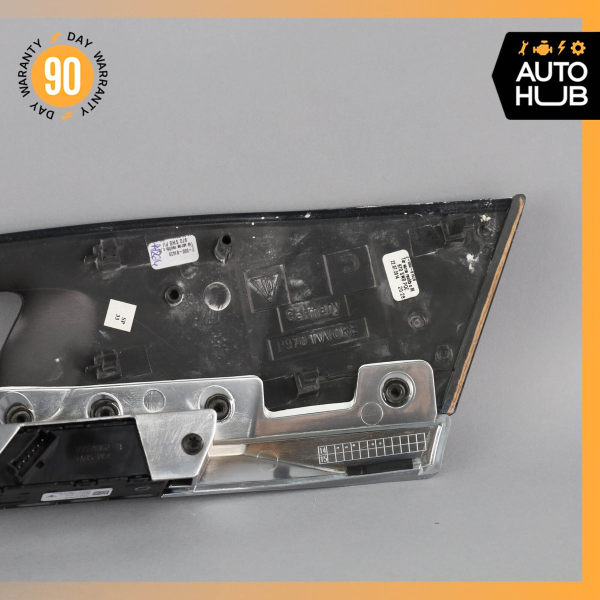 Porsche Panamera 970 Front Right Door Panel Molding Wood w/ Memory Switch OEM - photo 9