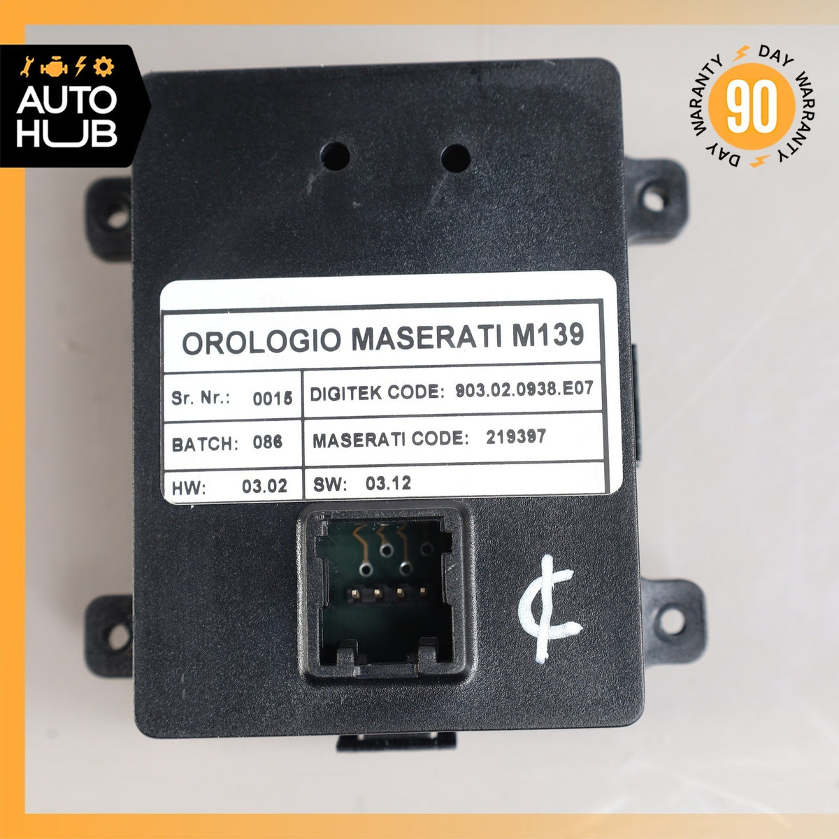03-08 Maserati Quattroporte M139 Center Dashboard Analog Clock 219397 OEM 84k - photo 7
