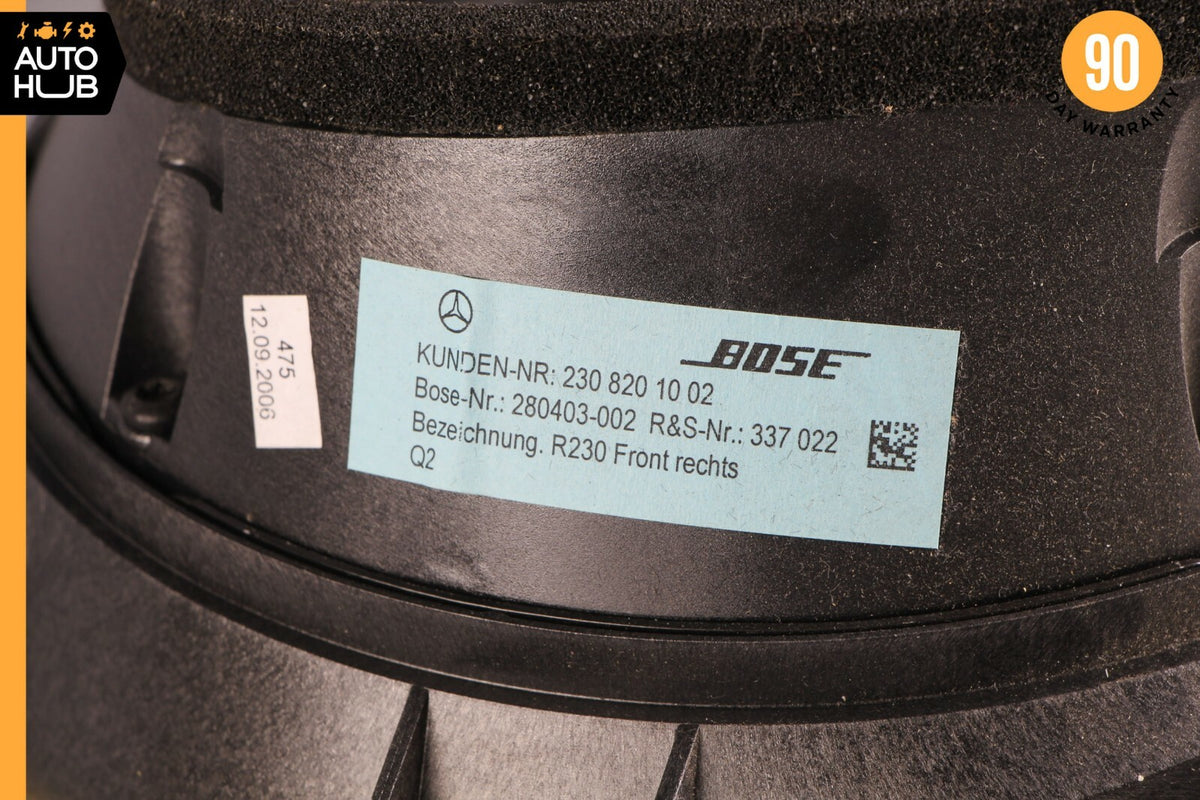 03-08 Mercedes R230 SL550 SL55 Door Audio Speaker Bose Right Passenger Side OEM - photo 11
