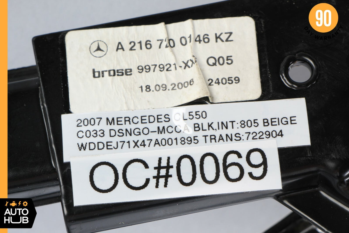 07-14 Mercedes W216 CL550 CL63 AMG Front Left Driver Window Regulator Motor OEM - photo 12